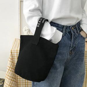 E65 데일리 캔버스 미니 무지 에코백