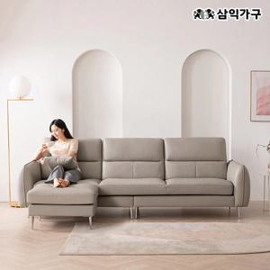 칸티나 통가죽 천연면피 4인용 소파(스툴포함)