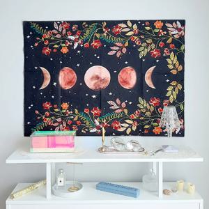 대형 패브릭 포스터 벽그림 창문 가리개 일러스트 문 플라워 2sizes