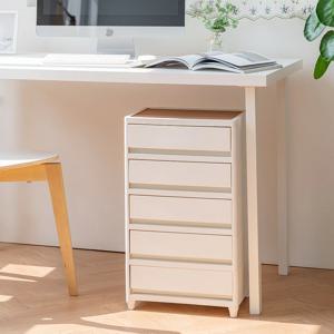 콤팩트 서랍장(와이드) 5단 우드상판