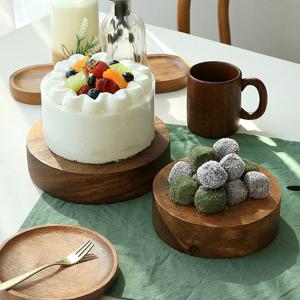 아카시아 나무 원목 케이크 돌잔치 떡 플레이팅 보드(2size)