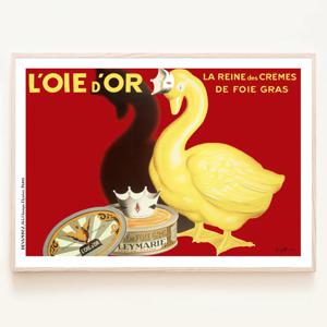 레오네토 카피엘로 - L'Oie d'Or 푸아그라 빈티지 광고 포스터