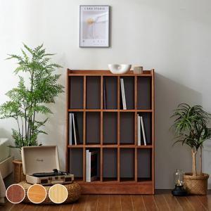 에디터의 서재 원목 LP형 깊은 3단 책장 800 5X3_J72