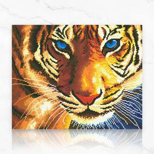 DIY 캔버스형 보석십자수 푸른눈의호랑이 40X50cm