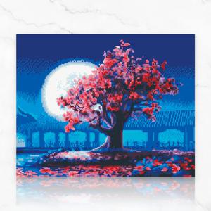 DIY 캔버스형 보석십자수 벚꽃엔딩 40X50cm