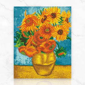 DIY 캔버스형 보석십자수 고흐의 해바라기 40X50cm