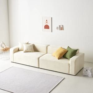 스퀘어 아쿠아텍스 4인용 소파 2colors