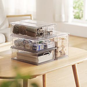 다용도 투명 서랍함 4종 서랍칸막이 수납정리함 멀티박스 3종 세트