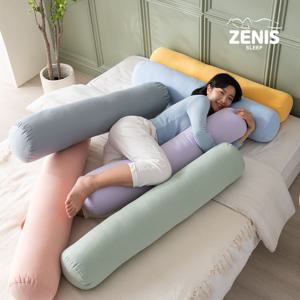순면 원통형 바디필로우 대형쿠션 롱쿠션 솜포함 세트 6컬러