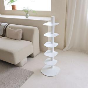 라운드 회전  철제 북선반 원목 북타워