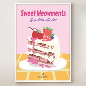 케이크그림 딸기 카페 포스터 케이크 액자 디저트 홈카페 꾸미기