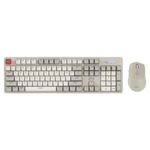 레트로 M 레드 SPR-104K RGB 저소음 무선 블루투스 키보드 마우스 세트