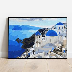 명화그리기 산토리니 캔버스페인팅 DIY 유화그림 직장인취미