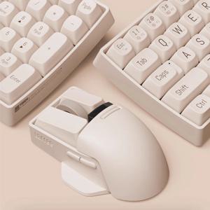 [해외] OE909 레트로 블루투스 무선 마우스 PBT OLED 4대동시연결