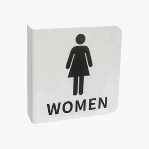 여자화장실 양면표지판 WOMEN 여성 탈의실 휴게실 돌출형 안내판 입체 152x150