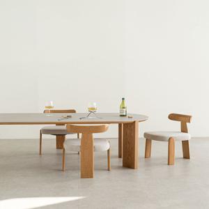 퓨로 오크 포세린식탁 타원형 4인 6인 테이블