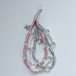 메탈릭 클리어 비즈 스트랩