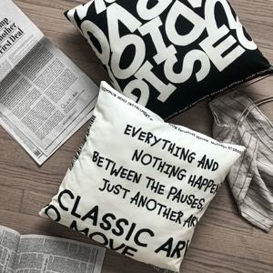 코튼 레터링 쿠션 커버 CLASSIC ARVO MOVE