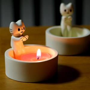 불멍냥이 티 라이트 홀더 캔들 홀더