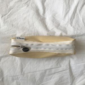 라운드 펜슬케이스/ 필통 _ Leather lemon cream