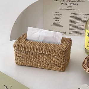 라탄 티슈 상자 케이스