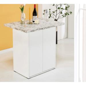 두꺼운 마블상판 아일랜드 수납 홈바 주방 조리 테이블 800