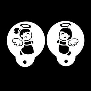 카페테리아 데코 도안 스텐실(아기천사커플) 1개
