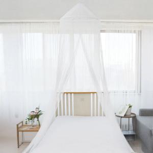 심플 원형 캐노피 침대 모기장 싱글