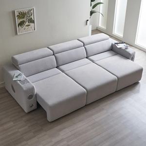 알렉스 전동 슬라이딩 확장형 4인용쇼파 아쿠아스웨이드 (리클라이너 모션소파/고급형/스피커)