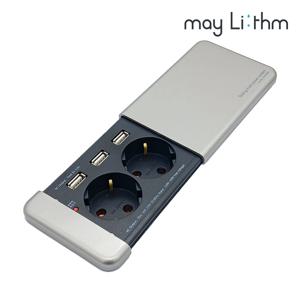 USB 슬라이드 2구 빌트인 콘센트 샴페인골드  인테리어 가구 전선캡 매립형 주방