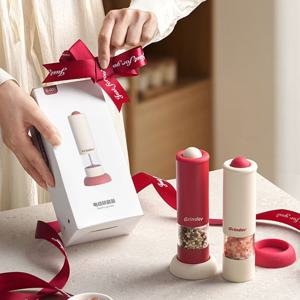 [해외] 다용도 자동 후추그라인더 원터치 무선 후추 소금 갈이 2colors