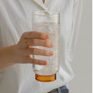 일자 유리컵 하이볼잔 아이스 커피잔 아메리카노잔 500ml 2개 세트