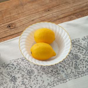 웨이브 골드림 일회용 플라스틱 보울 접시 6oz 18pcs