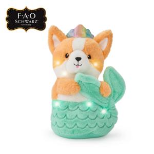 F.A.O슈와츠-봉제-LED 사운드 인어코기 인형 30cm