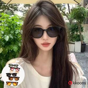 얼굴 작아보이는 데일리 패션 뿔테 틴트 선글라스 자외선차단 틴트안경