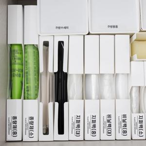 비닐봉지 디스펜서 봉투 정리함 서랍정리 5개+라벨지1장 세트