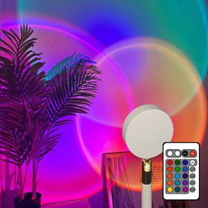 선셋 조명 리모컨 무드등 16색 카페 매장 인테리어 감성 노을 RGB 화이트