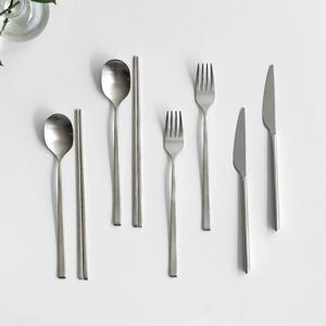 히어 2인 수저, 커트러리 세트 2종 택1 Silver