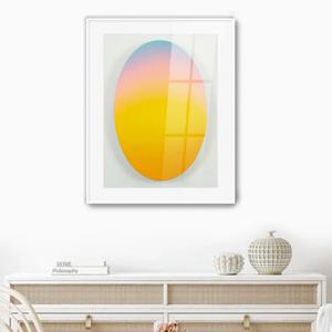 1980얀 칼럽-일출 수평선 /캔버스천 아크릴 메탈프레임 매트액자 모던추상