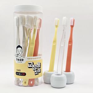 25신형 정품 교정용 미세모 칫솔 10+1P 한국산 국내생산 고급칫솔