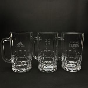 레이저 각인 맥주잔 호프잔 비어글라스 340ml 2P세트 문구 로고 친구선물 특별한선물