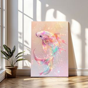 몽화 잉어 그림 캔버스 알루미늄액자 물고기 물멍 수능 집들이 개업 선물 풍수 인테리어