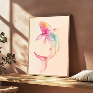 고결 잉어 그림 캔버스 알루미늄액자 물고기 물멍 수능 집들이 개업 선물 풍수 인테리어