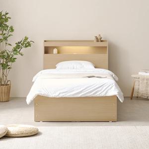 심플비 피크 LED수납헤드 슈퍼싱글 침대세트(독립포켓매트리스)