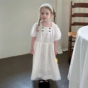 루아 스퀘어 더블버튼 원피스 R13856
