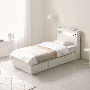 심플비 피크 LED수납헤드 900미니싱글 침대세트(독립포켓매트리스)