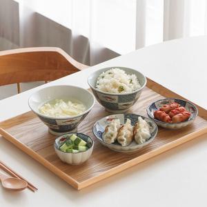 일본풍 후루야 1인 식기세트 5P (3type) 도자기 그릇 공기 대접 접시 찬기 종지
