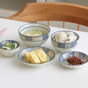 일본풍 혼밥 식기 5P 세트 - 가정식 그릇
