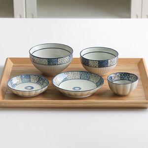 도자기 일본풍 1인 식기 5종 세트