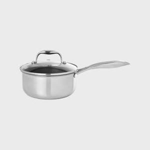 스텐 라면 냄비 인덕션 가스레인지 겸용 뚜껑 포함 싱글코팅 IH 편수냄비 18cm
